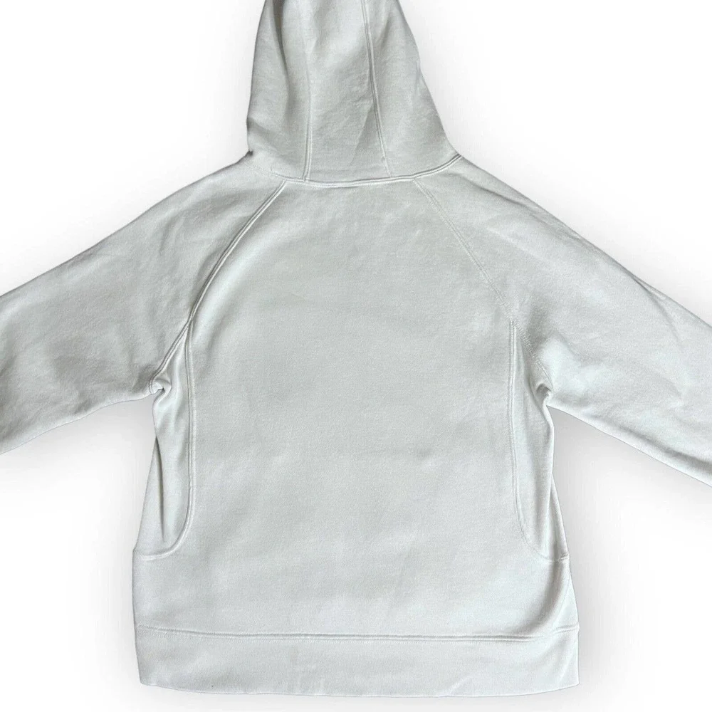 Roots Canada Athletics Women's White & Blue Flocked Graphic Beavers Hoodie Sz S - Picture 10 of 13